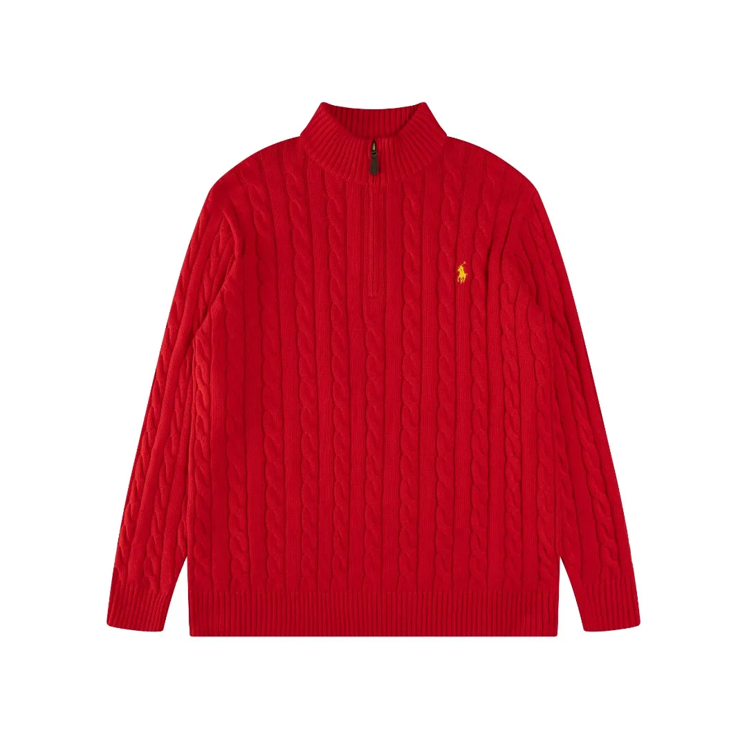 P236 #R92 RALPH LAUREN Ralph Lauren fifteen colors classic small label embroidery logo turtleneck pullover half-zip knitted cable sweater with high-density LOGO embroidery on the chest and original customized tag accessories. Made of pure cotton yarn, pure cotton is skin-friendly and comfortable, small label war horse embroidered twist turtleneck sweater 🐎 high quality, follow the blogger to learn how to wear it! Let’s buy a Ralph Lauren cable sweater. It’s a super hard-to-find series after it became popular. It’s hard to find one on the official website. It’s simple and practical to wear, with a lazy and loose feel. The thickened fabric has more texture, feels soft and delicate, and has a loose fit. Whether worn alone or layered, you can wear different styles of fashion with just one piece!   Size：XS S M L